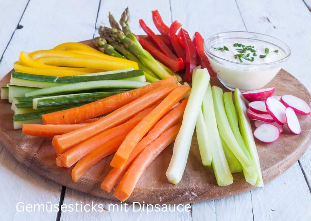 Gemüsesticks mit Dipsauce