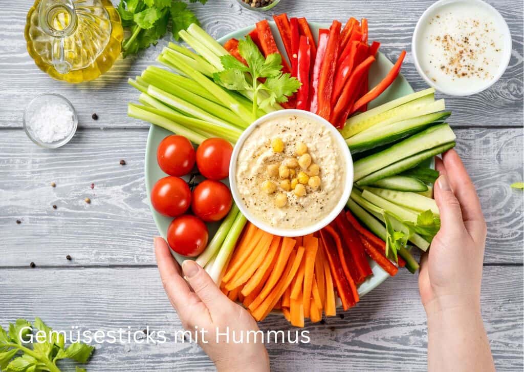 Gemüsesticks mit Hummus