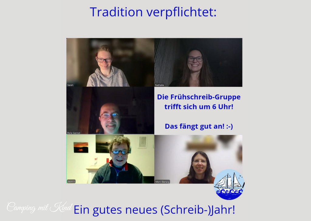 Fünf Personen lachen in die Kamera.